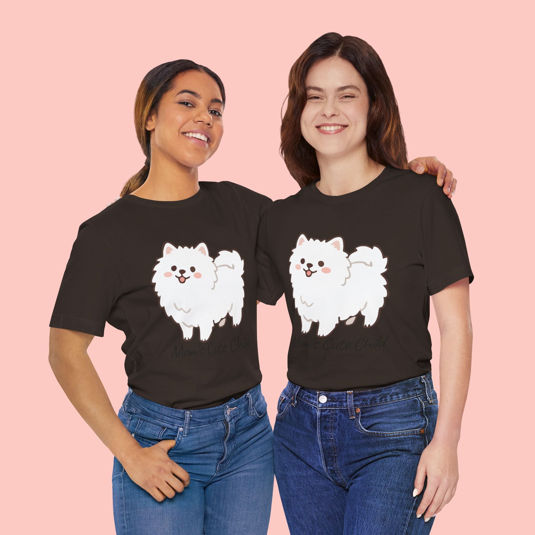 Cute Fluffy Pomeranian Tee — "Mom's Cute Child" Dog T-Shirt