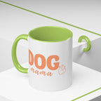 Dog Mama Coffee Mug — Cute Heart Accent Ceramic Mug (11/15 oz)
