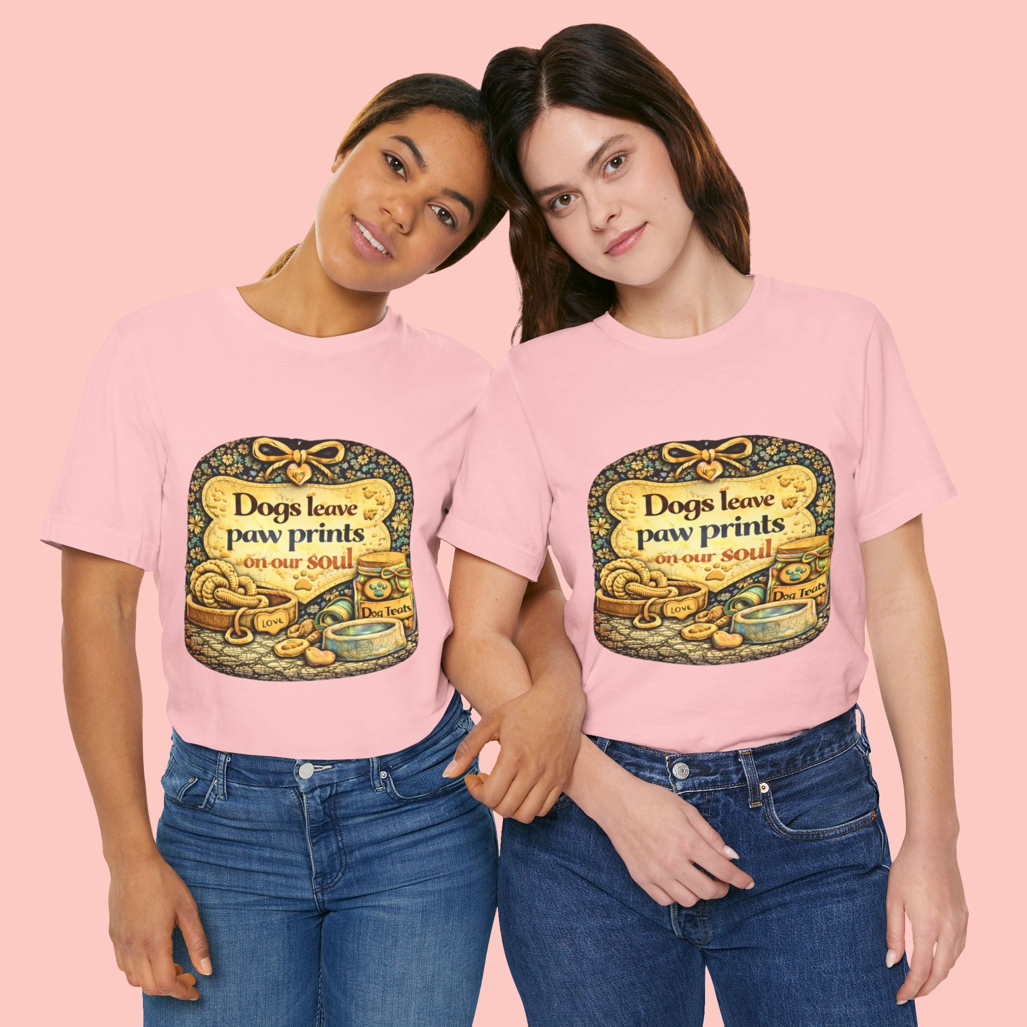 Dogs Leave Paw Prints Tee – Vintage Pet Lover T‑Shirt
