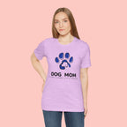 Dog Mom T-Shirt – Blue Paw Graphic "Dog Mom: It's Not a Hobby, It's a Lifestyle"