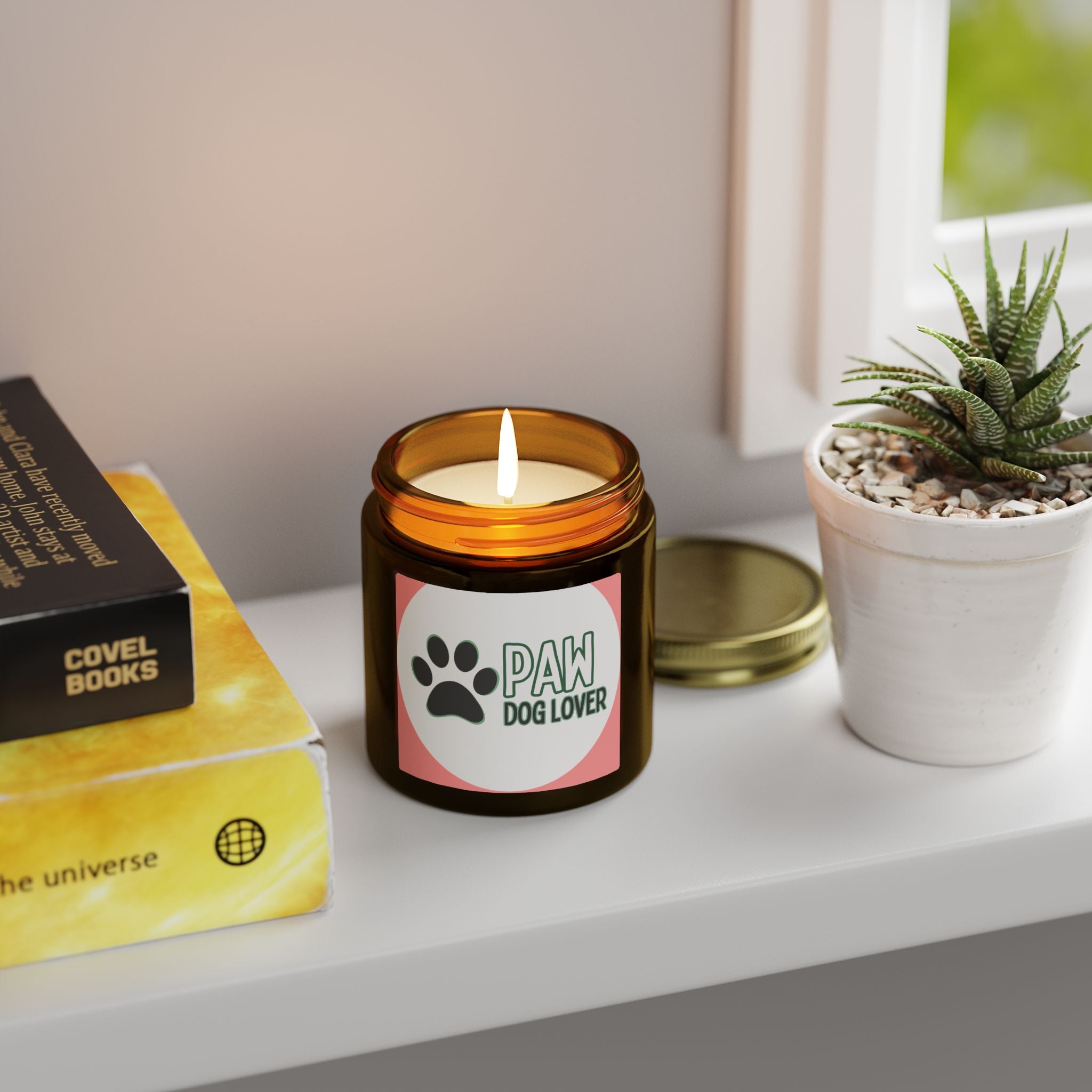 Dog Lover Paw Scented Candle — Coconut Apricot Wax (4oz & 9oz)