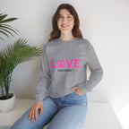 Dog Mom Love Crewneck Sweatshirt — Pink Paw Graphic