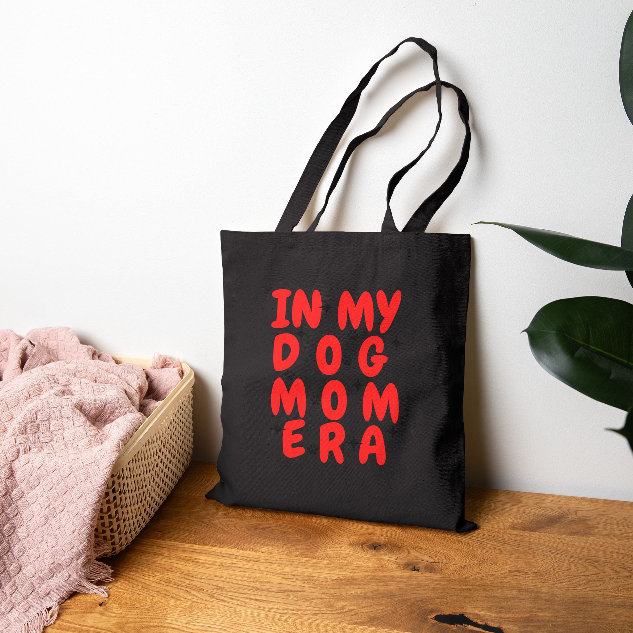 Dog Mom Era Tote Bag — "In My Dog Mom Era" Cotton Canvas Shopper