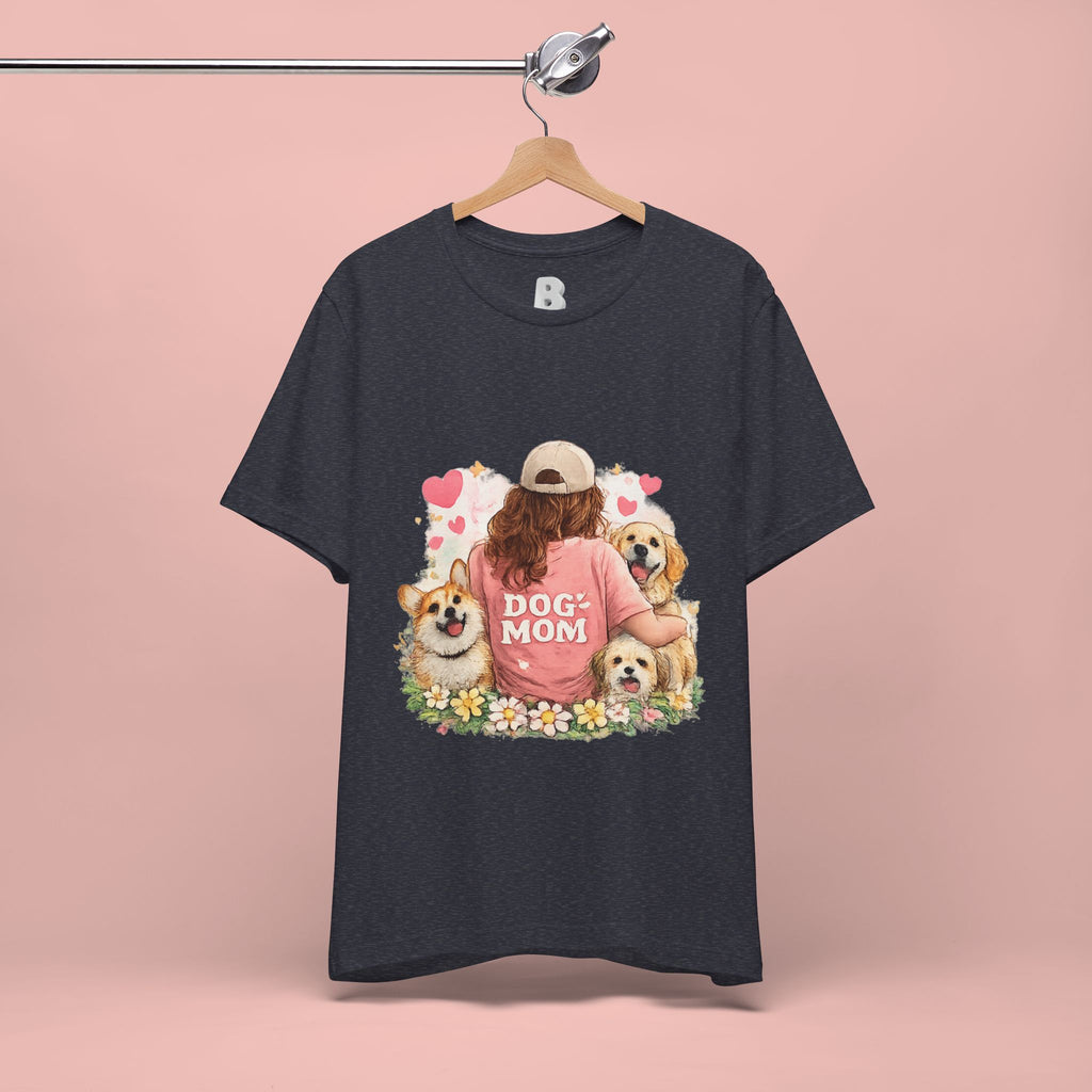 Dog Mom T-Shirt - Cute Woman with Dogs Graphic Tee
