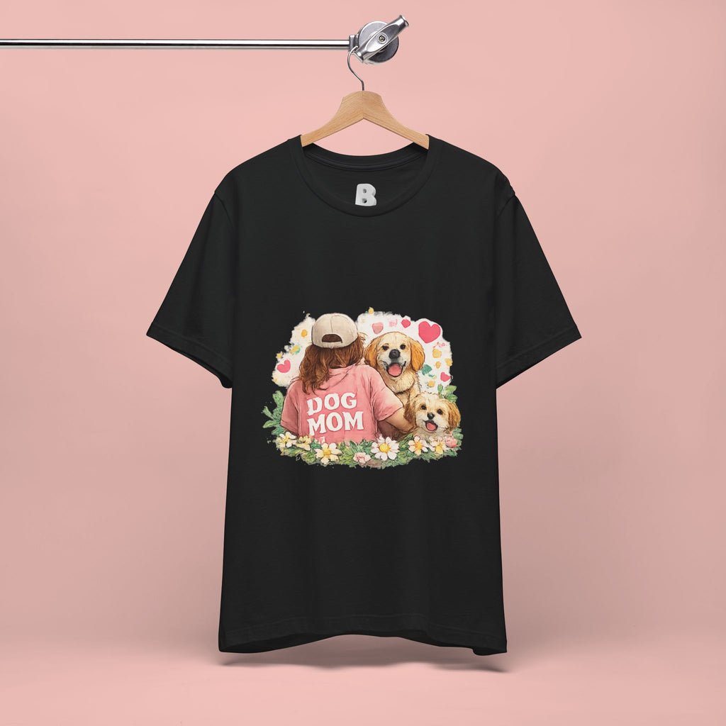 Dog Mom T-Shirt — Cute Floral Puppy Tee for Dog Lovers