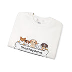 Dog Crewneck Sweatshirt — "United By Bones" Cute Puppy Graphic