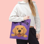 Dog Mom Tote Bag — Cute Golden Retriever Paw Print All-Over-Print Tote