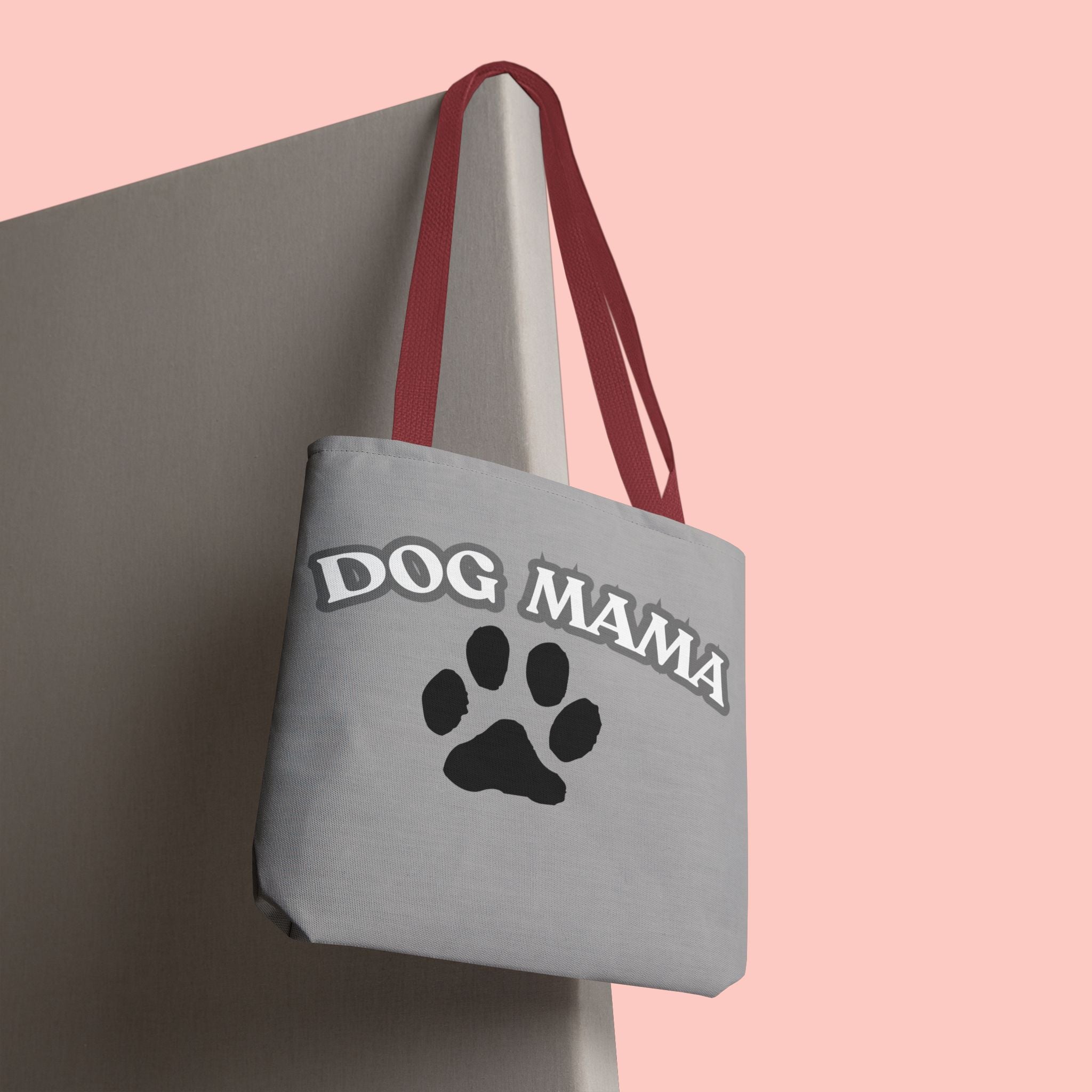 Dog Mama Paw Print Tote Bag – Cute Pet Lover Gift