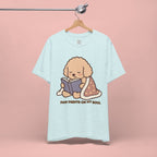Paw Prints On My Soul T‑Shirt — Cute Reading Puppy Graphic Tee
