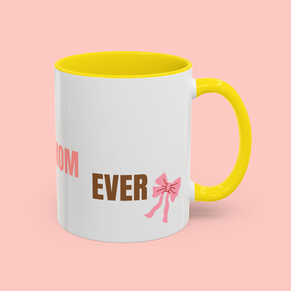 Dog Mom Coffee Mug — Best Dog Mom Ever Accent Ceramic Mug (11oz & 15oz)