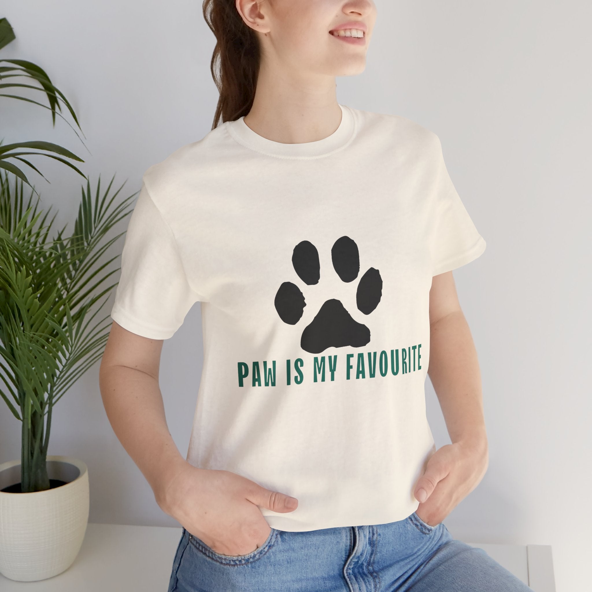 Paw Is My Favourite T‑Shirt — Dog Lover Paw Print Tee