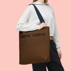 Dog Mom Tote Bag - 'Dog Mom' Printed Canvas Carryall, Gift for Dog Lovers