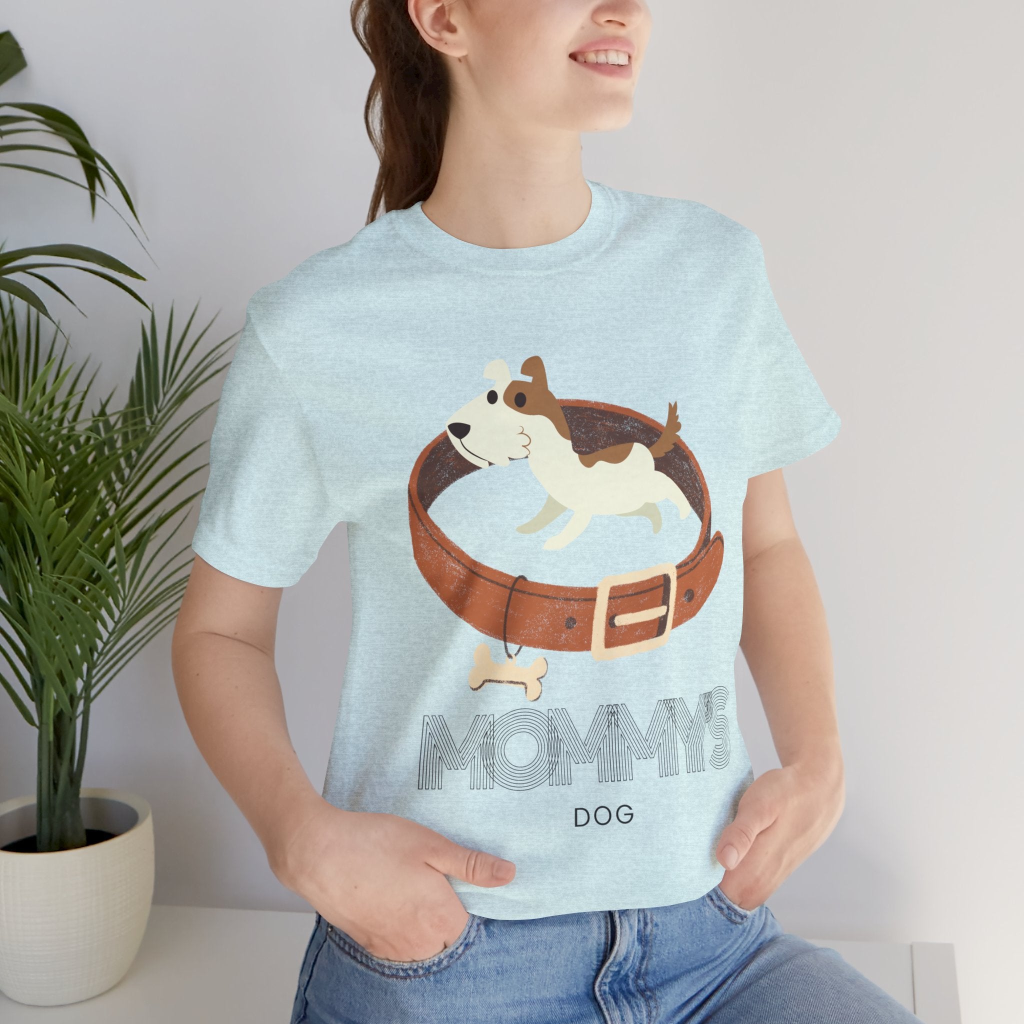 Mommy's Dog T-Shirt – Cute Puppy & Collar Graphic Tee for Dog Moms