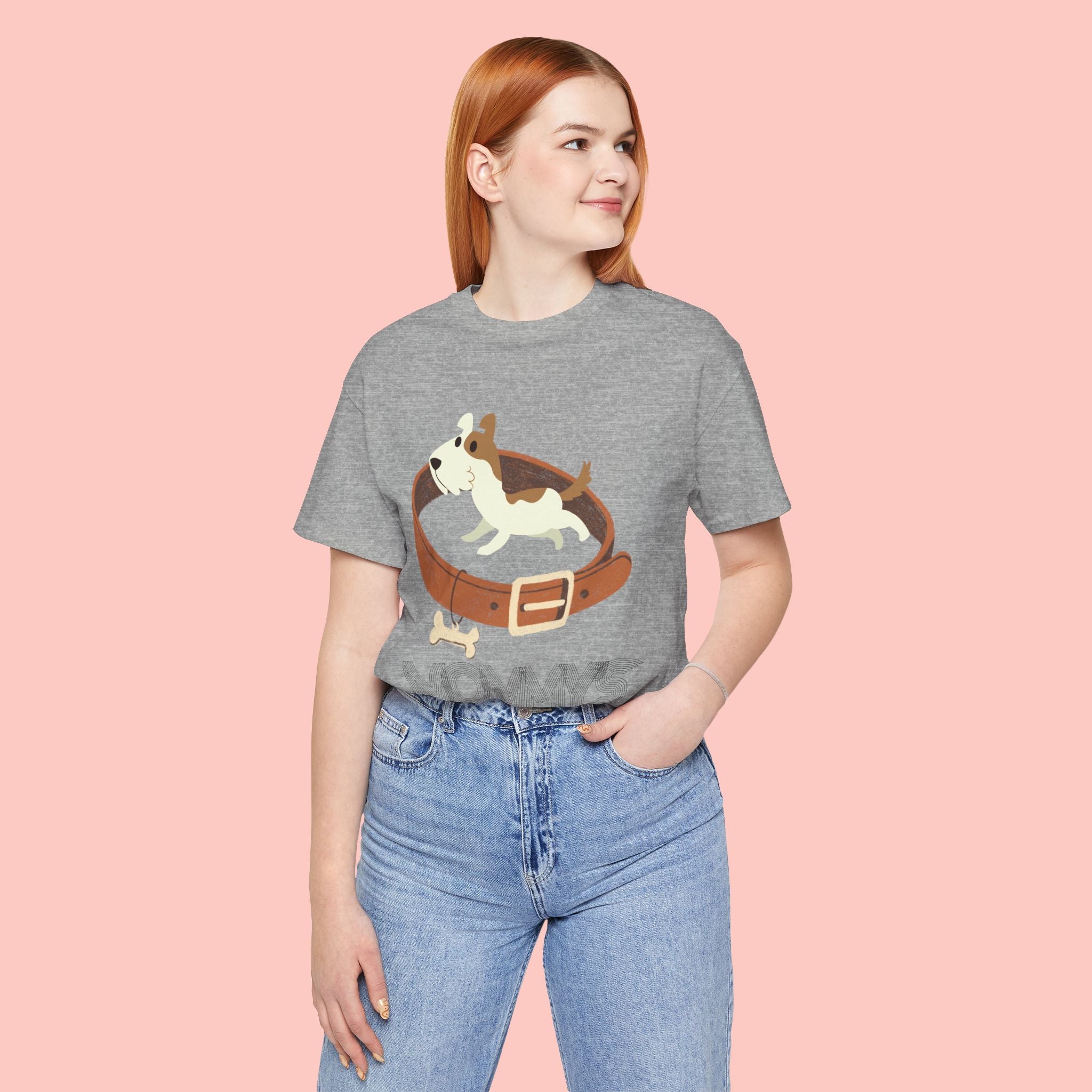 Mommy's Dog T-Shirt – Cute Puppy & Collar Graphic Tee for Dog Moms