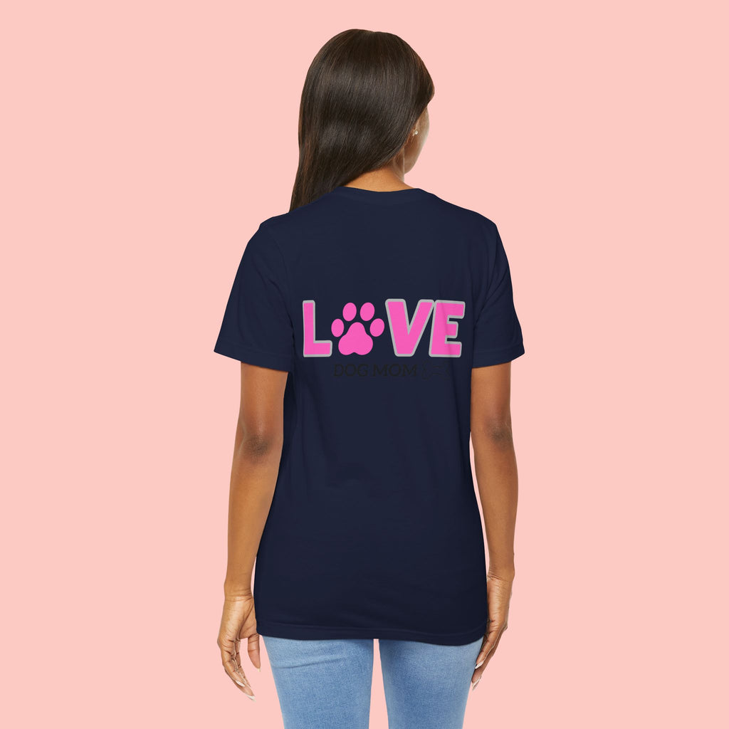 Dog Mom Love T-Shirt — "LOVE" Paw Graphic Tee