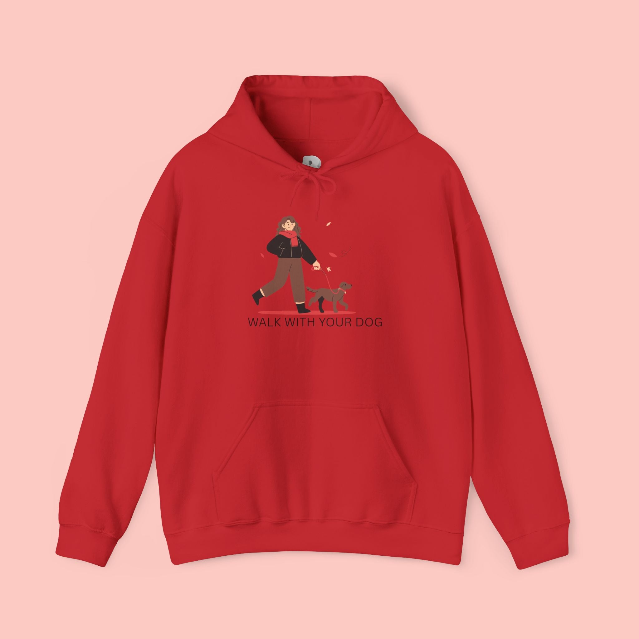 Dog Walk Hoodie — "Walk With Your Dog" Cozy Pet Lover Sweatshirt