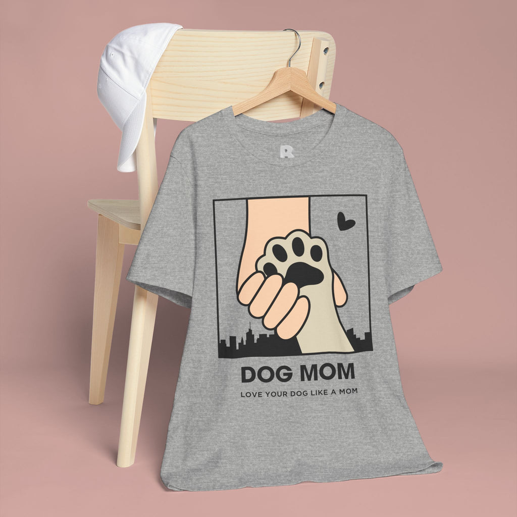Dog Mom T-Shirt — "Love Your Dog Like a Mom" Paw Print Graphic