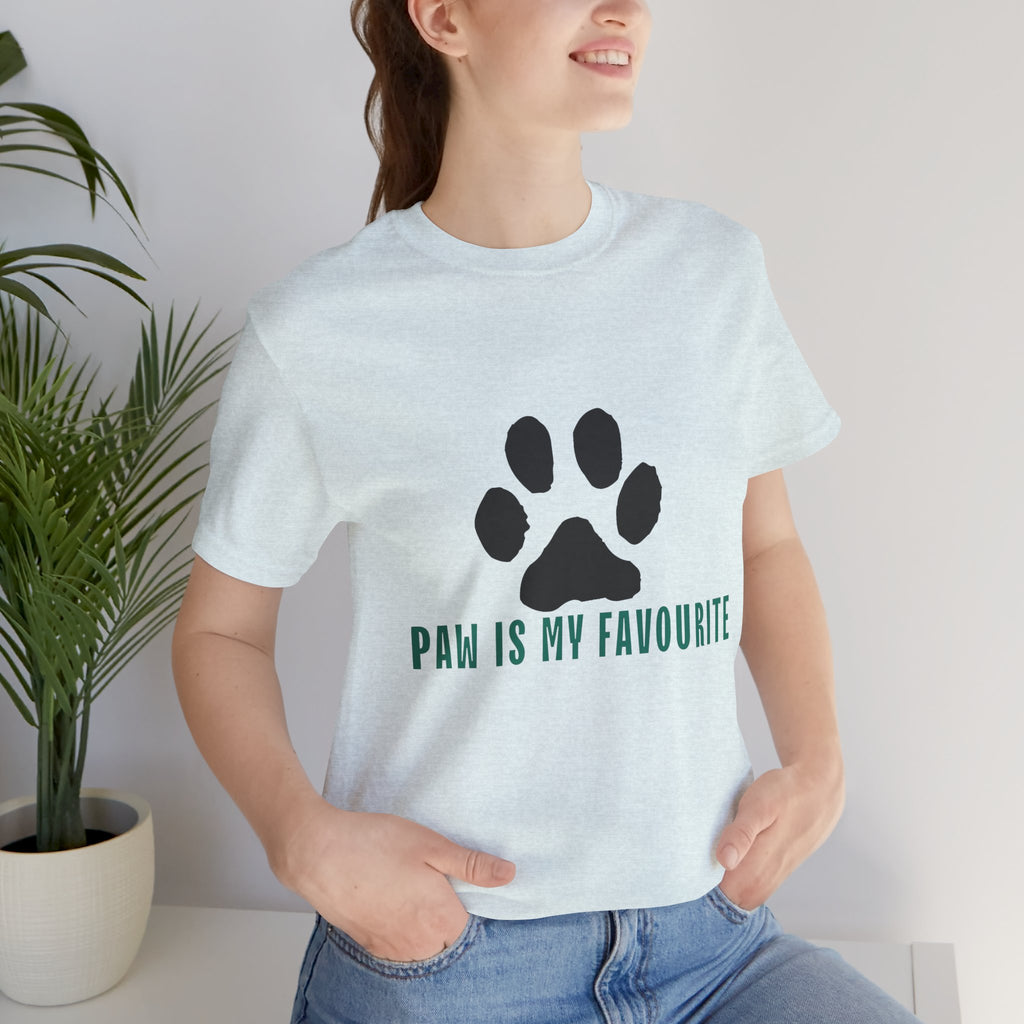 Paw Is My Favourite T‑Shirt — Dog Lover Paw Print Tee