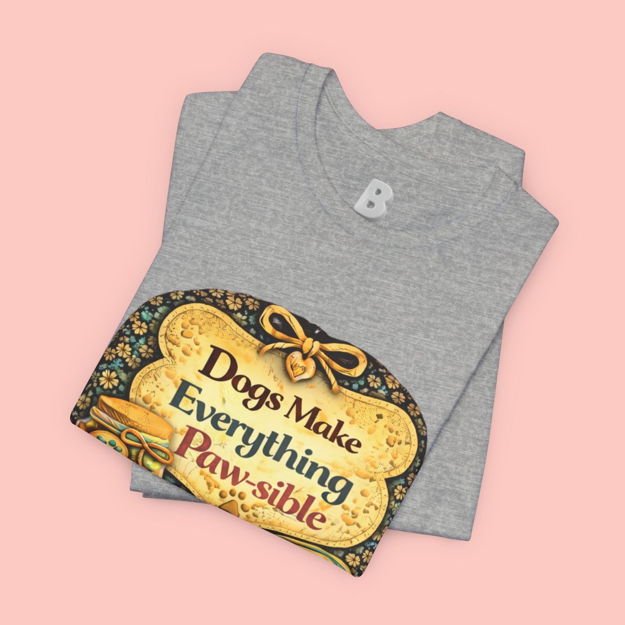 Dog Lover T‑Shirt – "Dogs Make Everything Paw‑sible" Vintage Pet Rescue Tee