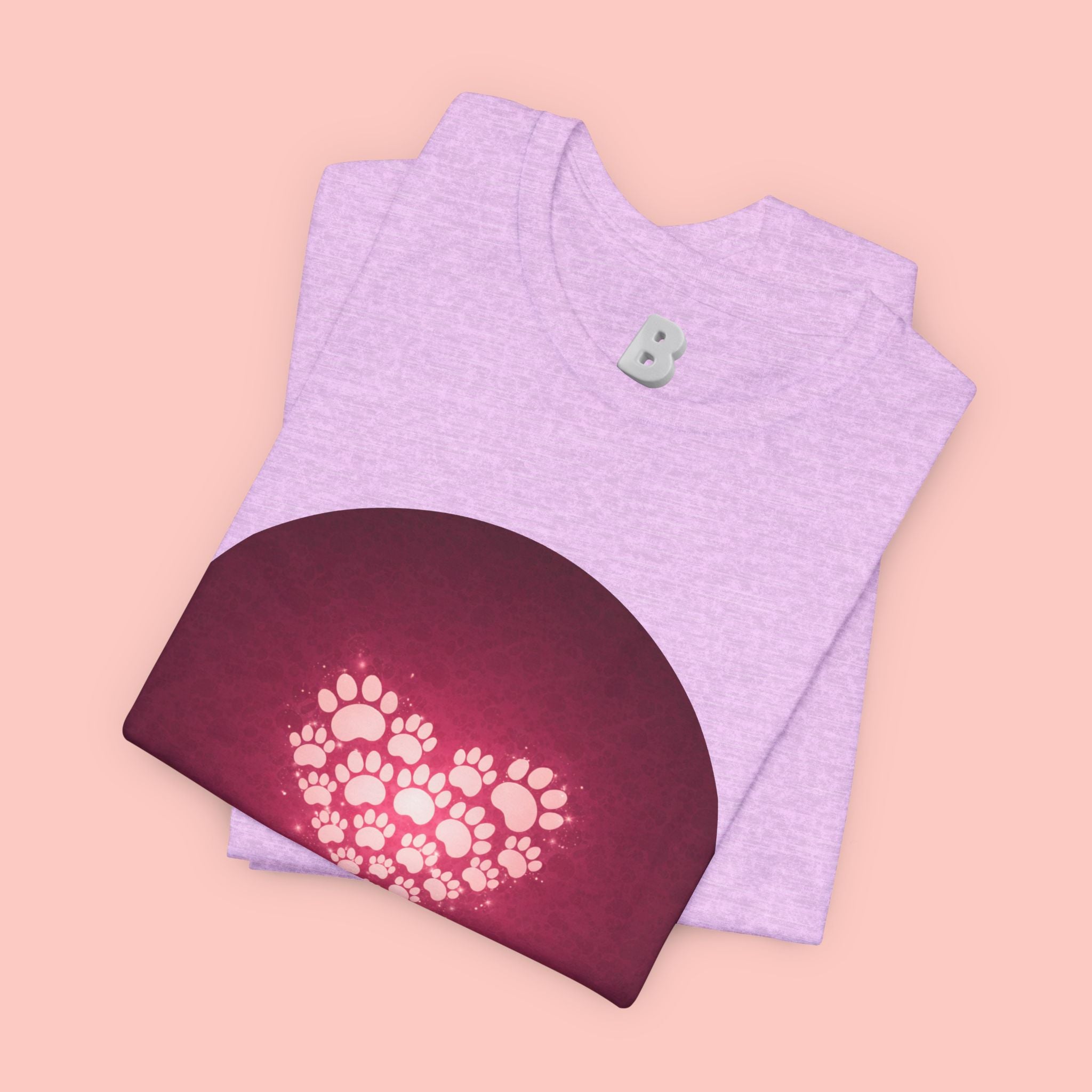 Paw Print Heart T‑Shirt — Cute Pet Lover Tee