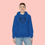 Heart Paw Print Hoodie — Dog Lover Heart Paw Graphic Sweatshirt