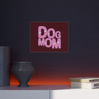 Dog Mom Foam Board Sign — Pink Bold Typography with Bone Accents