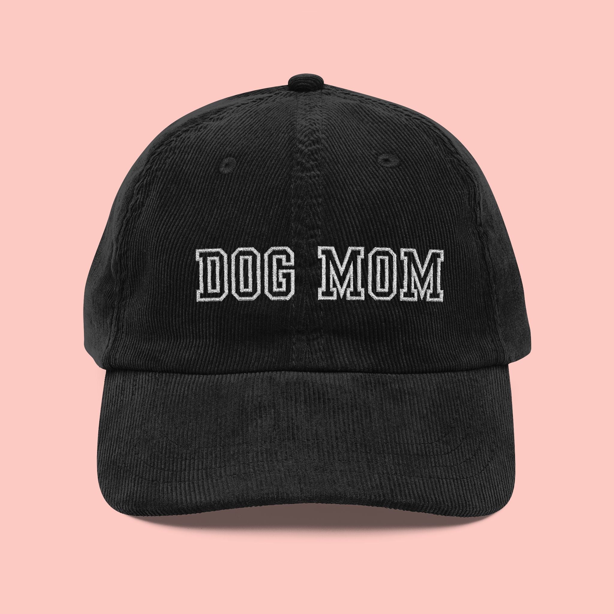 Dog Mom Corduroy Cap — Vintage Embroidered Baseball Hat