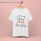 Mom Dog T-Shirt — Minimal Line Art Puppy Tee for Dog Moms, Mother's Day Gift
