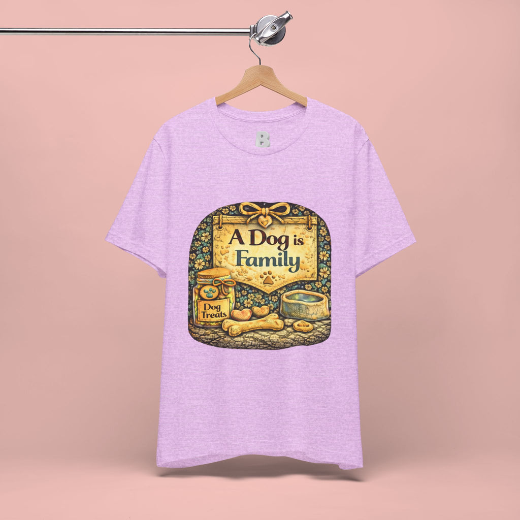 A Dog Is Family T-Shirt - Vintage Pet Lover Tee