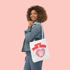 Proud Dog Mom Canvas Tote Bag – Pink Paw Heart Dog Mom Gift