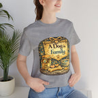 A Dog Is Family T-Shirt - Vintage Pet Lover Tee