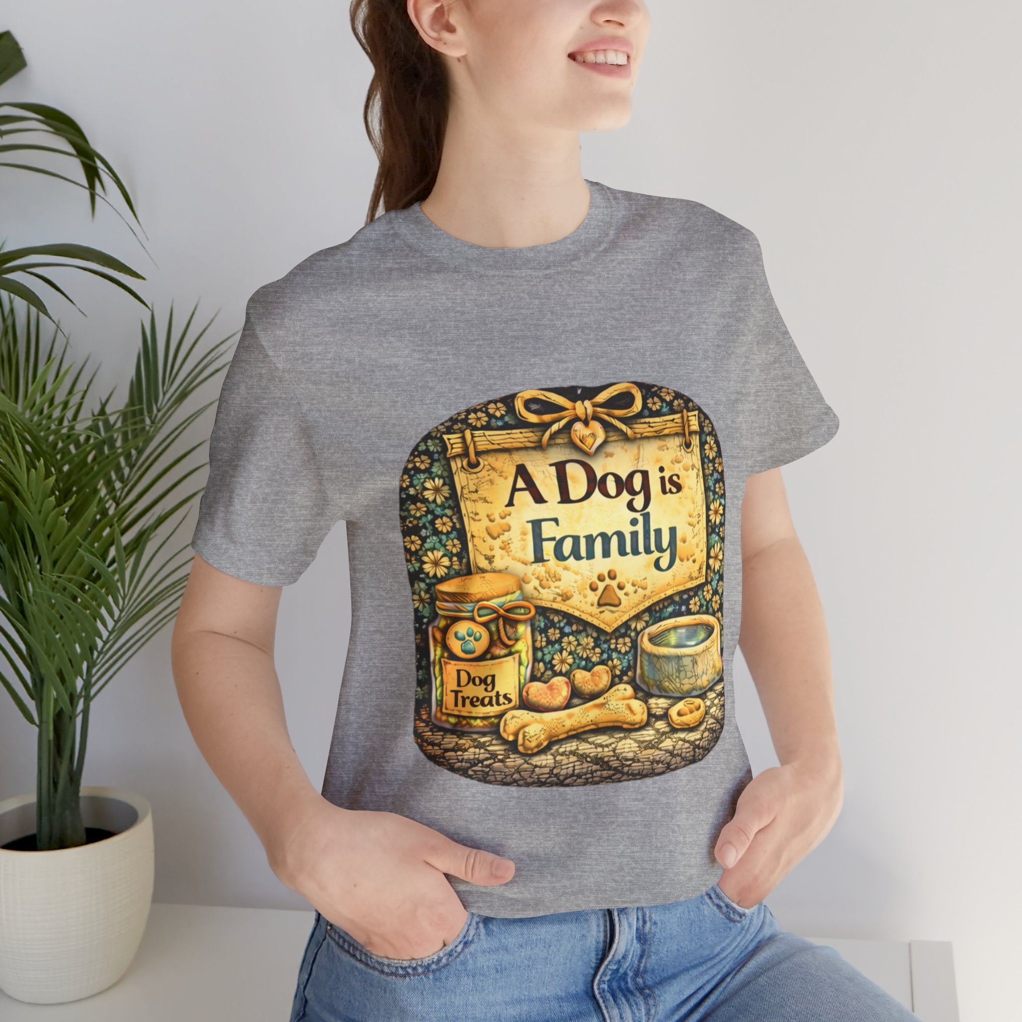 A Dog Is Family T-Shirt - Vintage Pet Lover Tee