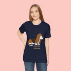 Dog Mom T‑Shirt — Cute Basset Hound I Love My Dog Mom Tee