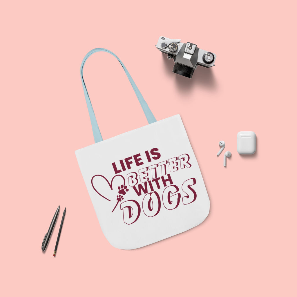 Life Is Better With Dogs Canvas Tote Bag