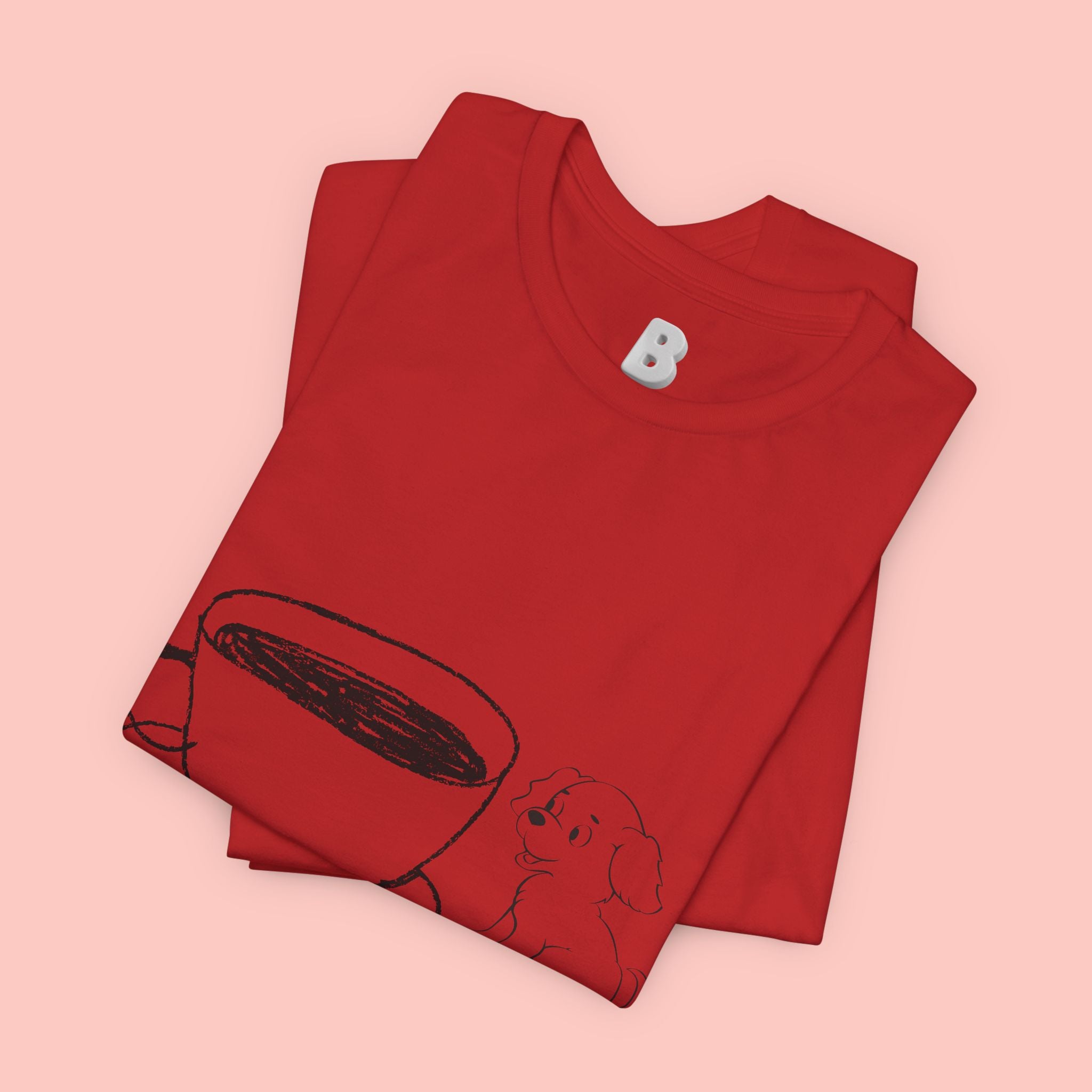 Coffee With My Dog T‑Shirt — Cute Minimalist Dog & Coffee Tee
