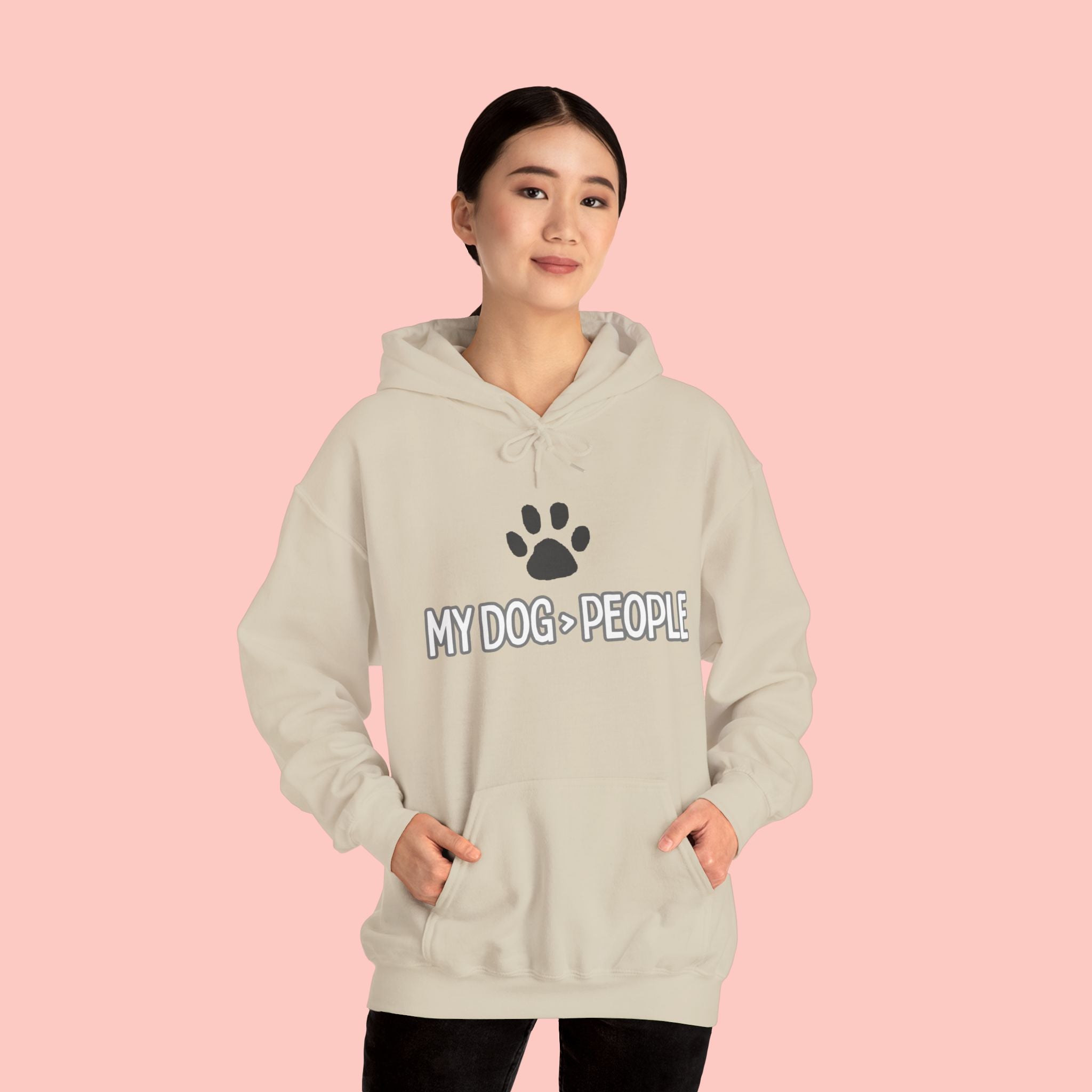 My Dog People Hoodie — Paw Print Graphic Dog Lover Sweatshirt