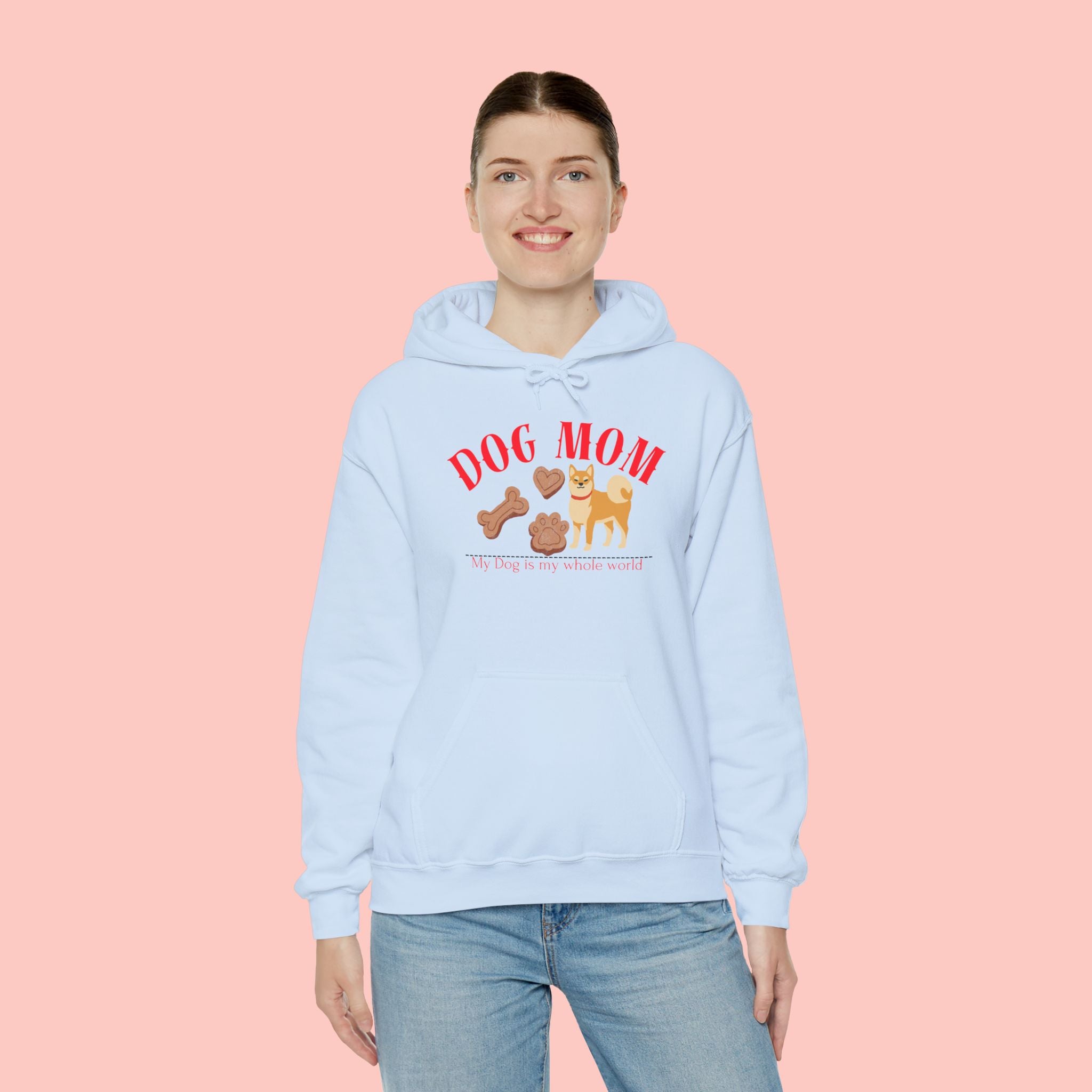 Dog Mom Hoodie – Cute Dog Paw & Bone Graphic Sweatshirt