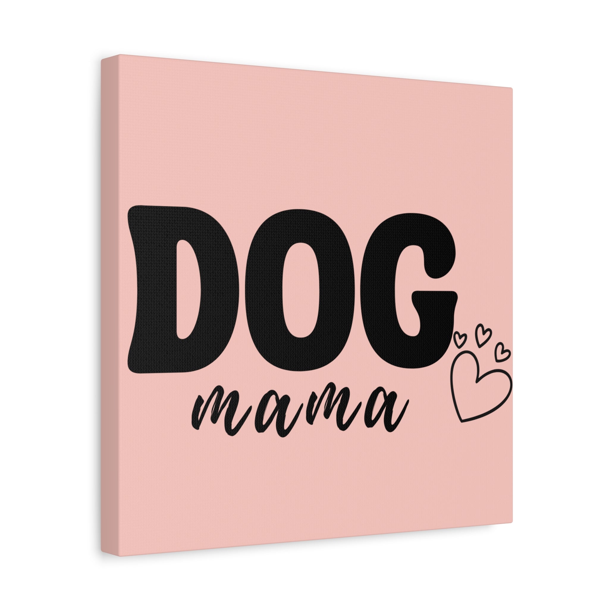 Dog Mama Pink Canvas Wall Art — Heart Pet Mom Decor