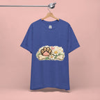 Dog Paw Floral T-Shirt — Cute Paw Print, Bone & Daisies Tee