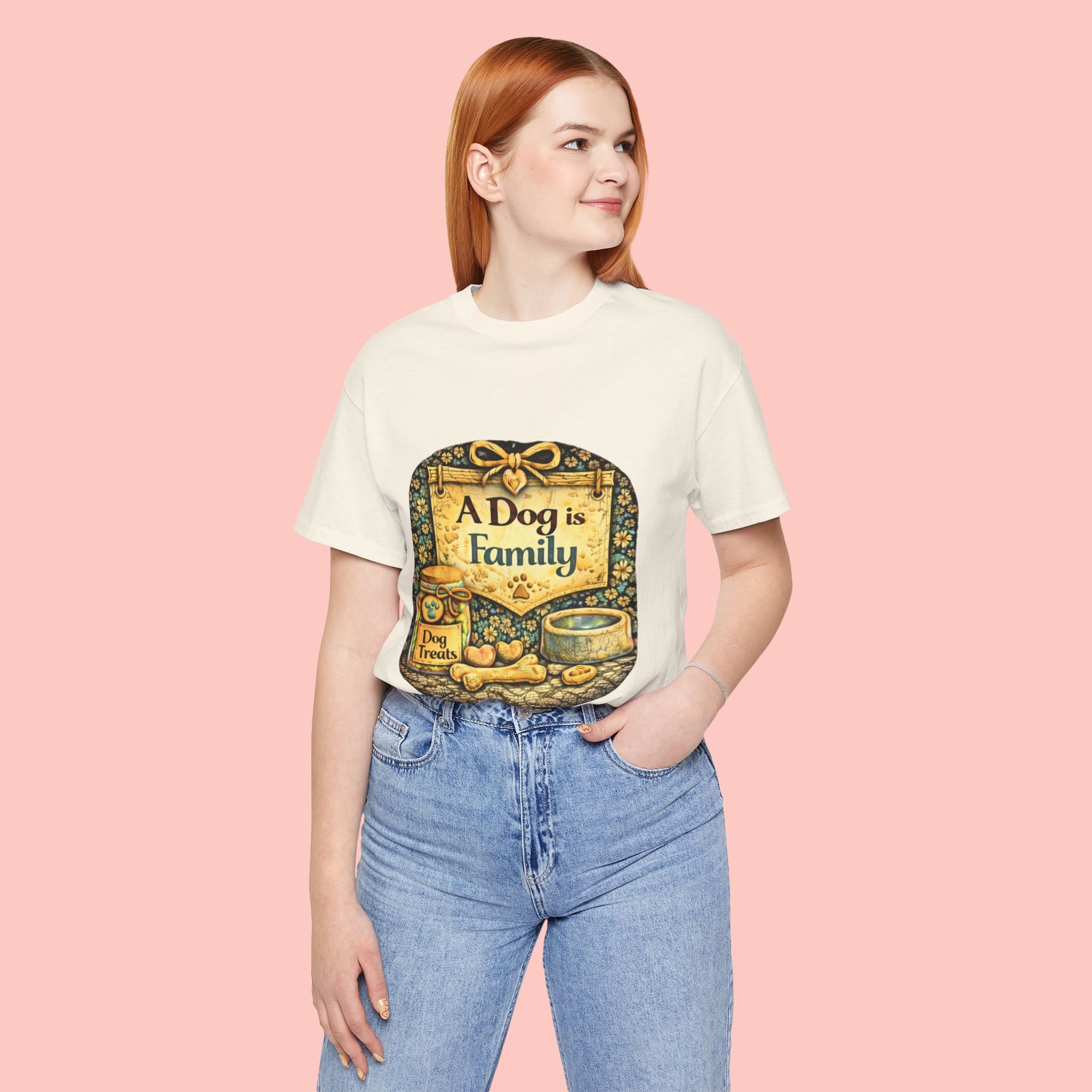 A Dog Is Family T-Shirt - Vintage Pet Lover Tee