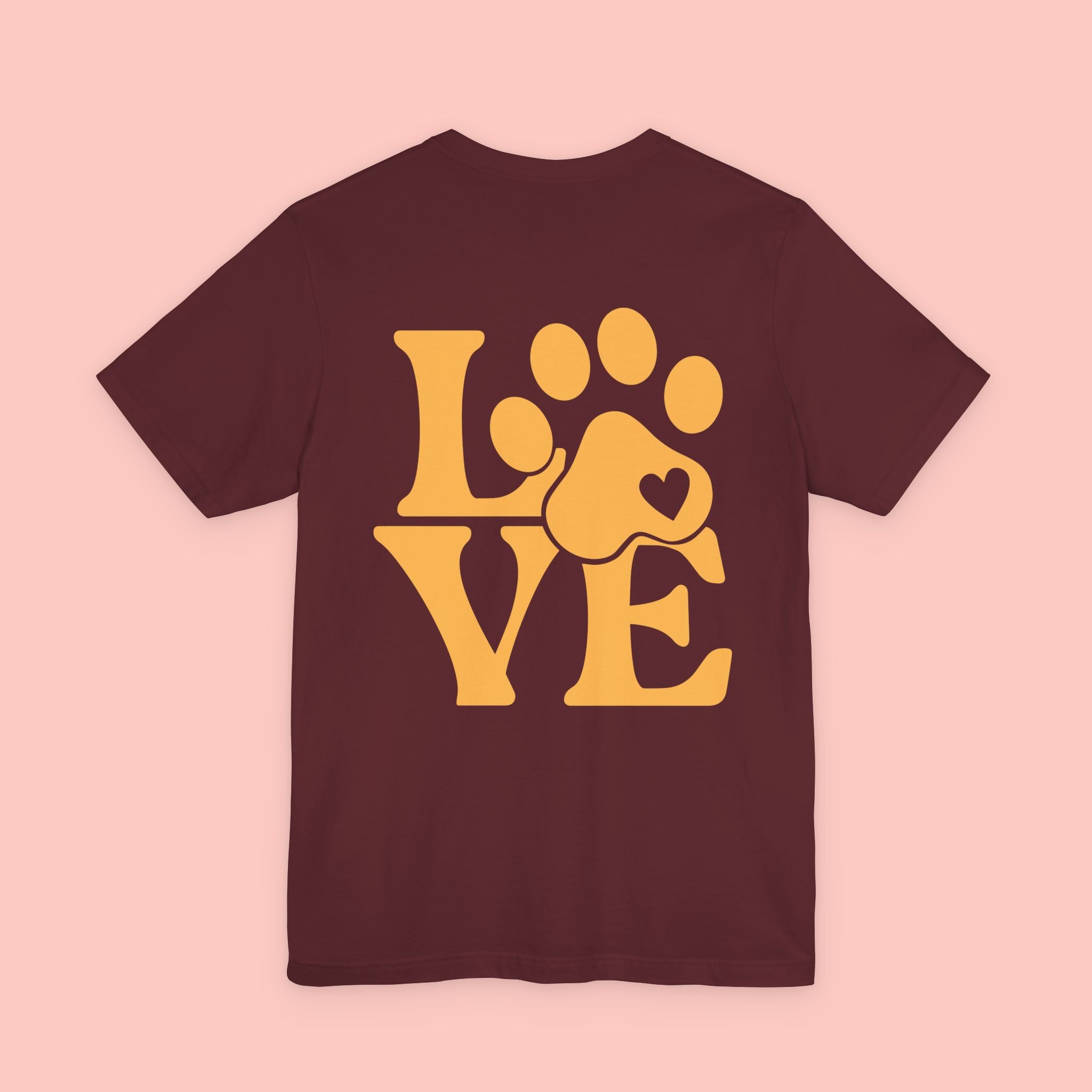 Love Paw Graphic Tee — Pet Lover T‑Shirt (LOVE with Paw Print)