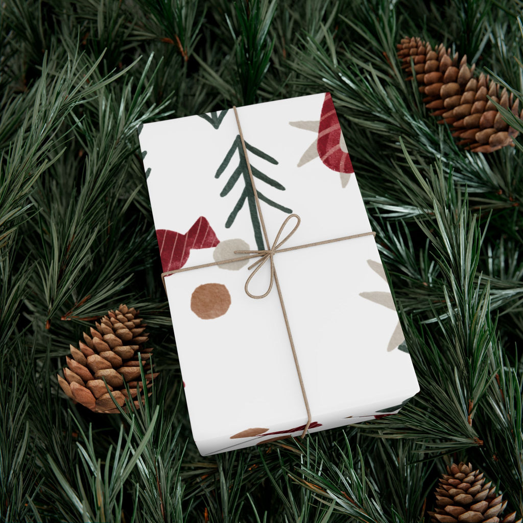 Holiday Candy Cane Gift Wrap Paper