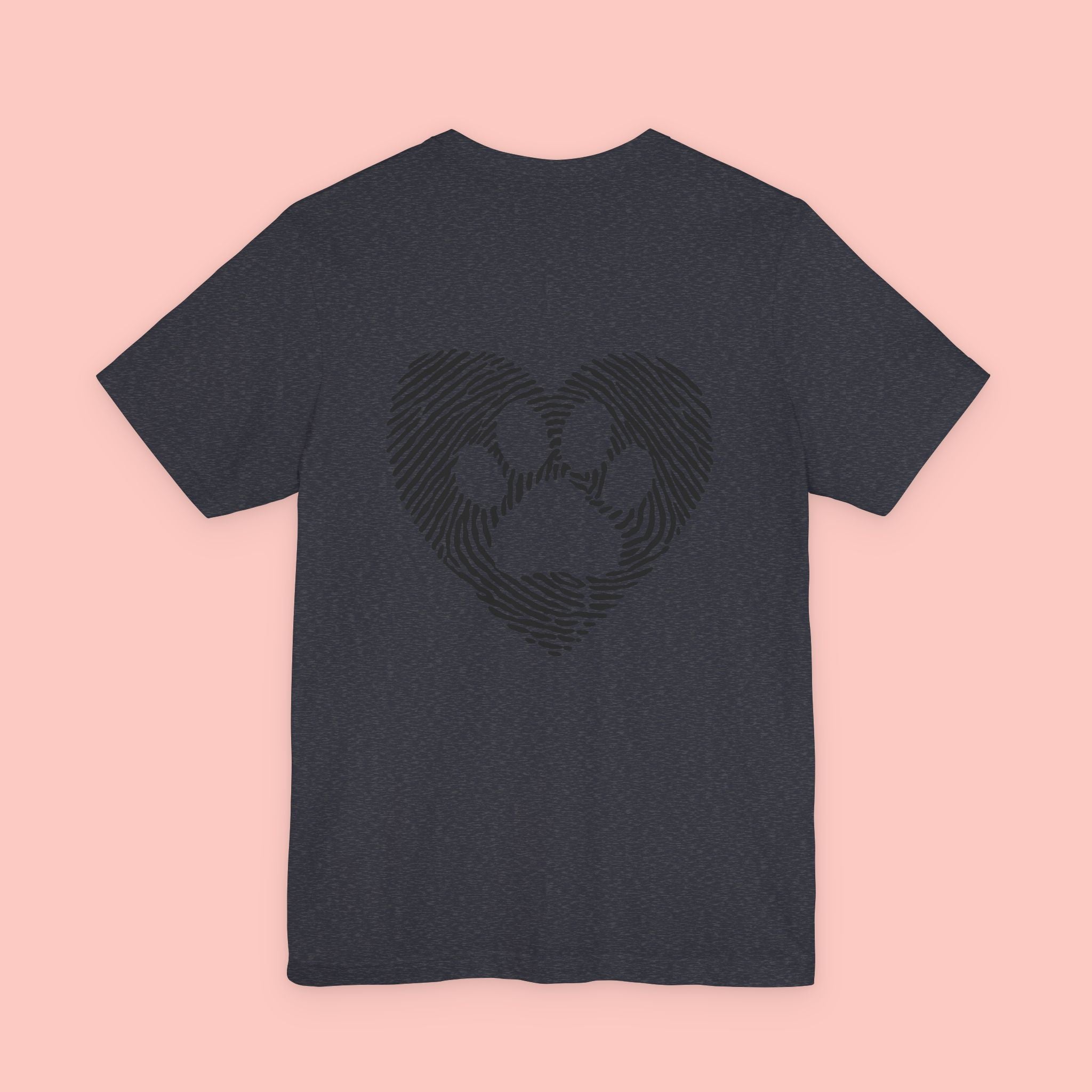 T-Shirt — Heart Pawprint Fingerprint Design (Pet Lover Gift)