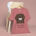 Dog Mother Wine Lover T-Shirt — Cute Cartoon Dog Graphic Tee