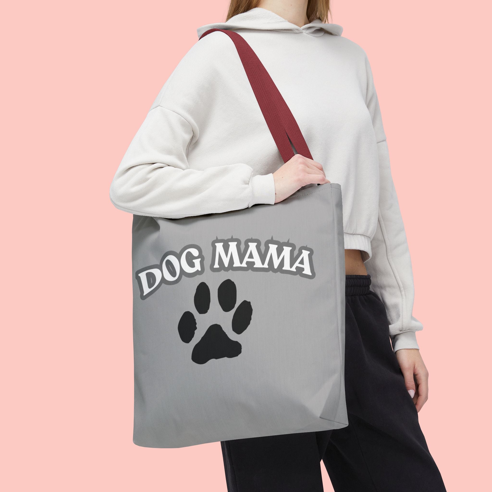 Dog Mama Paw Print Tote Bag – Cute Pet Lover Gift