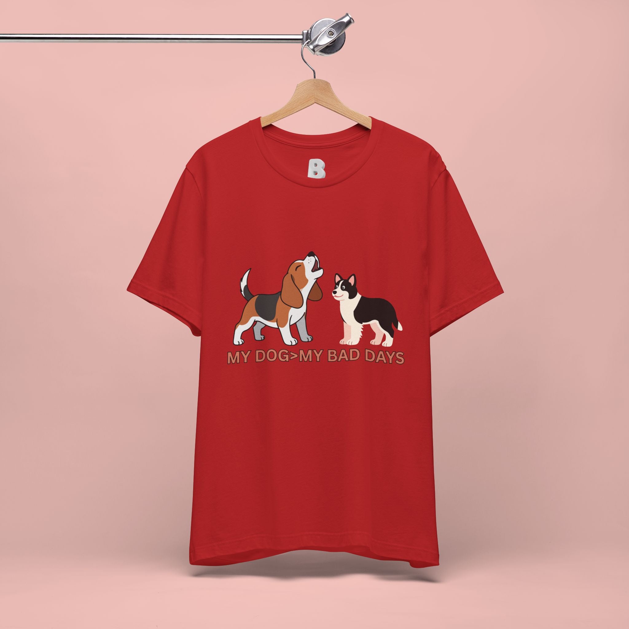 My Dog > My Bad Days T‑Shirt — Cute Beagle & Corgi Graphic Tee for Dog Lovers