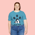 Dog Mom T‑Shirt — Paw Print with Dog & Puppy Graphic