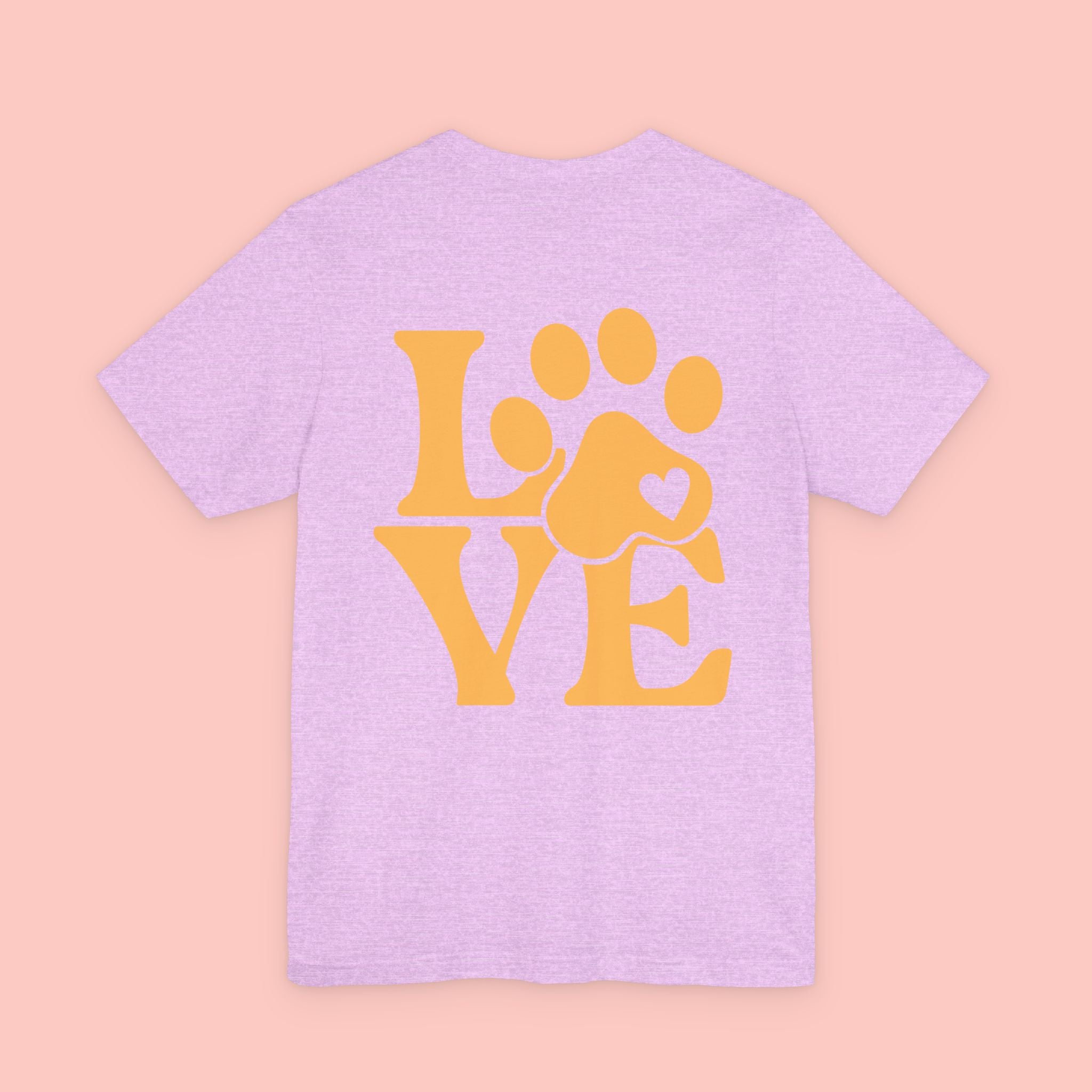 Love Paw Graphic Tee — Pet Lover T‑Shirt (LOVE with Paw Print)