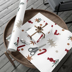 Holiday Candy Cane Gift Wrap Paper