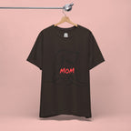 Mom Dog T-Shirt — Minimal Line Art Puppy Tee for Dog Moms, Mother's Day Gift